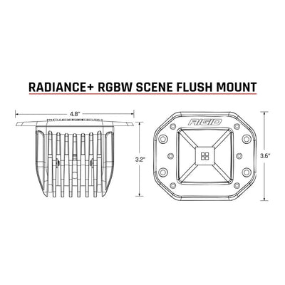 RIGID Industries Radiance Scene - RGBW - Flush Mount - Pair [682153]