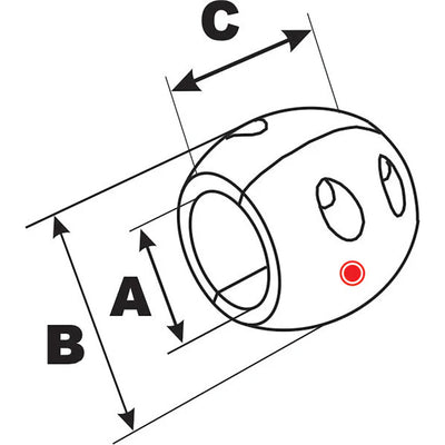 Performance Metals 1/2" Streamlined Shaft Anode - Aluminum [C0500A]