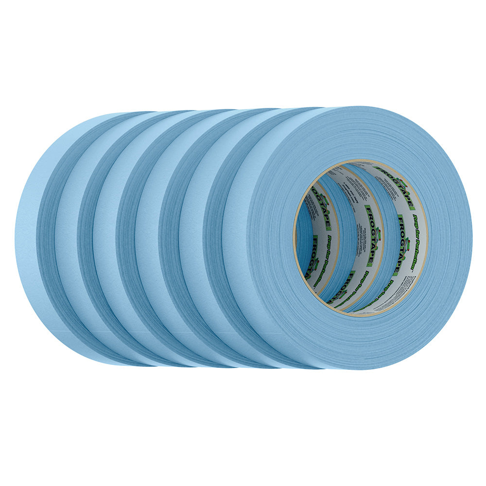 FrogTape CP 250 Medium-High Adhesion Masking Tape - 24MM x 55M x 6-Pack - Light Blue - Rated for 250F [105327]