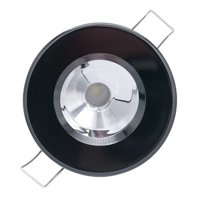 Lumitec Illusion Flush Mount LED Down Light - Spectrum RGBW - Warm White - Black Housing - Chrome Reflector [117165]