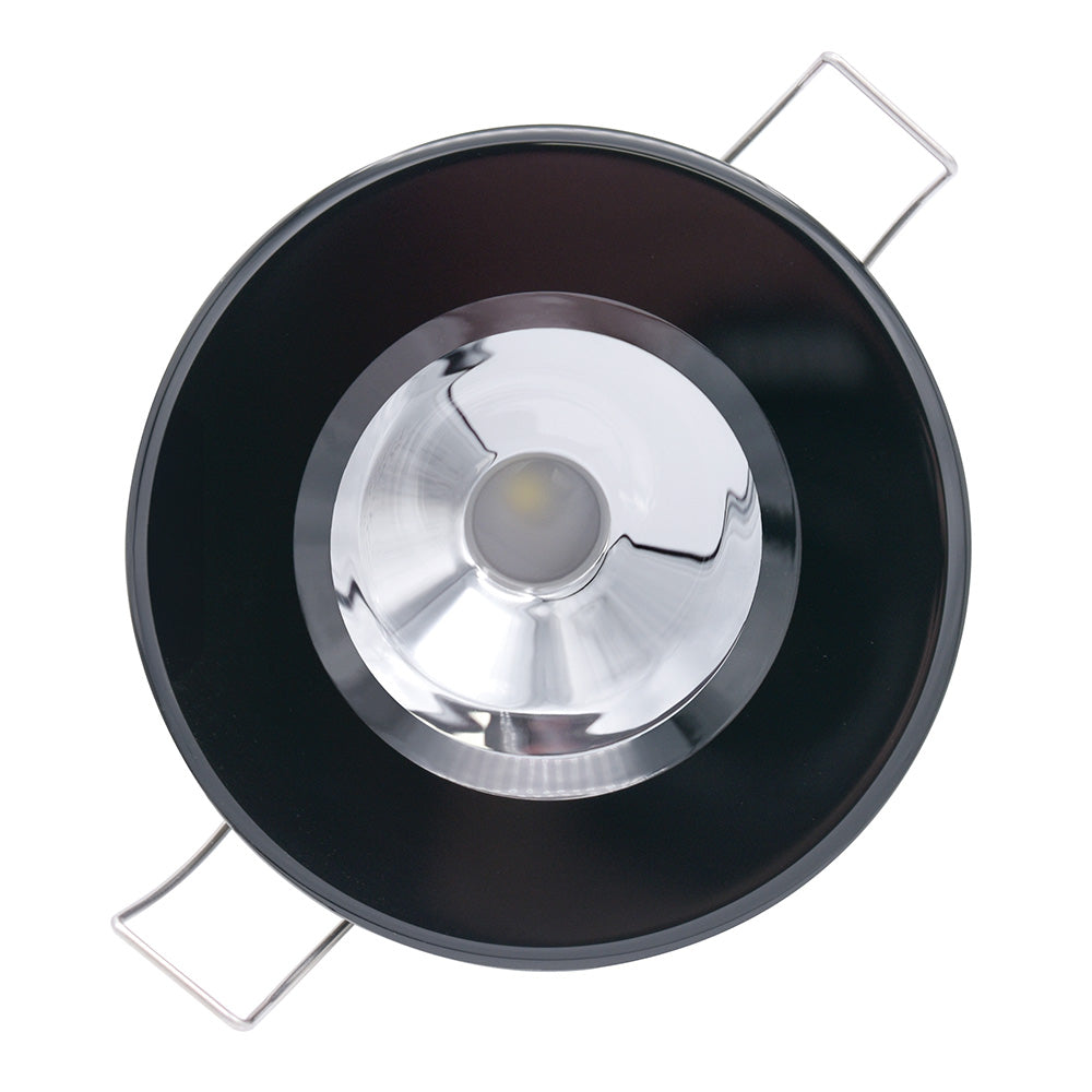 Lumitec Illusion Flush Mount LED Down Light - White - Non-Dimming - Black Housing - Chrome Reflector [117163]