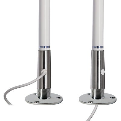 Scout 4' White VHF Antenna 3dB Stainless Steel Ferule w/5M RG-58 Includes PL-259 [PF AN NVHF00044T]