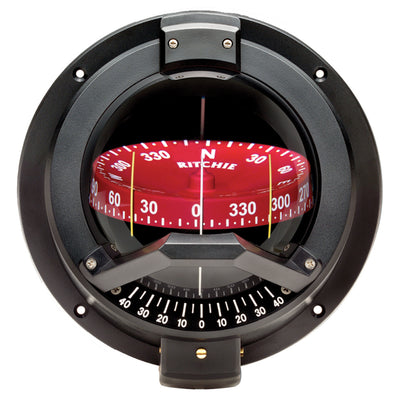Ritchie BN-202 Navigator Compass - Bulkhead Mount - Black [BN-202] - Themarineking