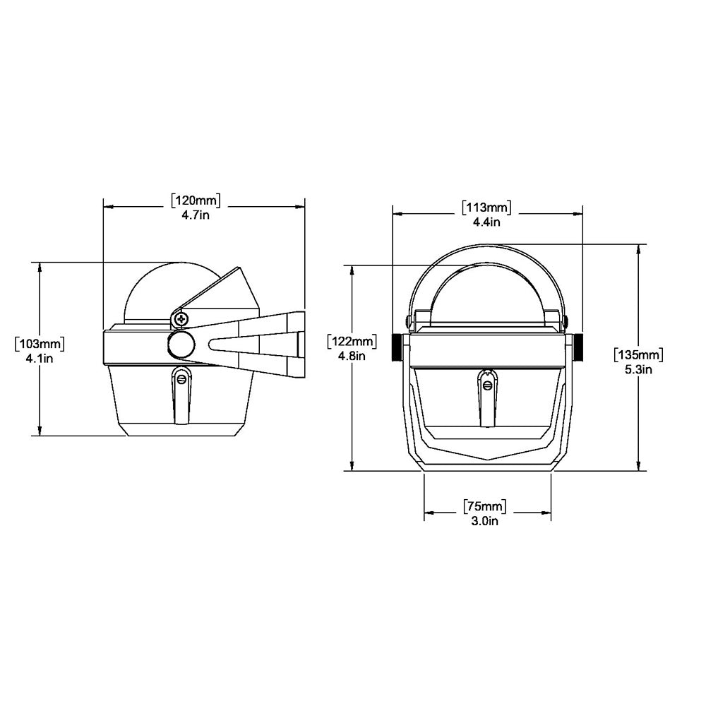 Ritchie B-51 Explorer Compass - Bracket Mount - Black [B-51] - Themarineking