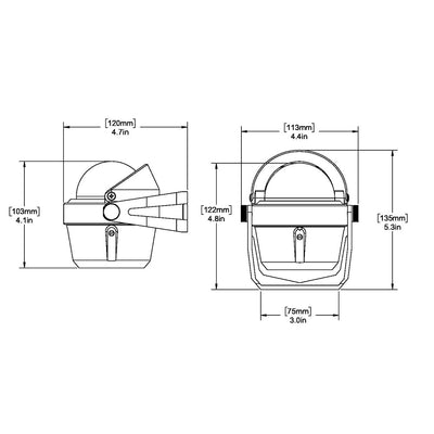 Ritchie B-51 Explorer Compass - Bracket Mount - Black [B-51] - Themarineking