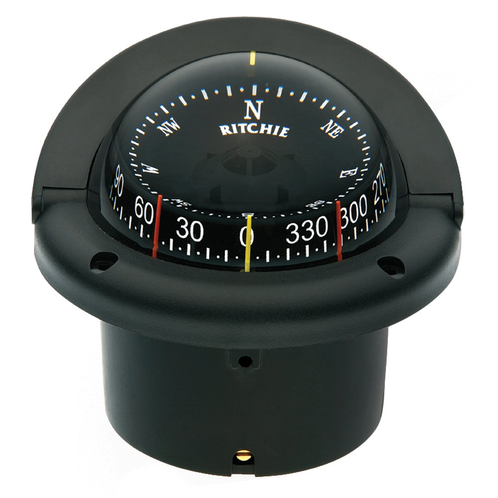 Ritchie HF-743 Helmsman Combidial Compass - Flush Mount - Black [HF-743] - Themarineking