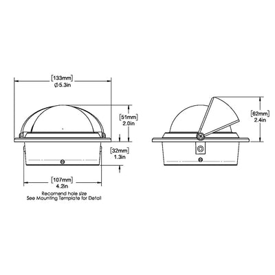 Ritchie F-83 Voyager Compass - Flush Mount - Black [F-83] - Themarineking