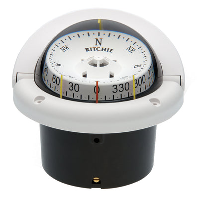 Ritchie HF-743W Helmsman Compass - Flush Mount - White [HF-743W] - Themarineking