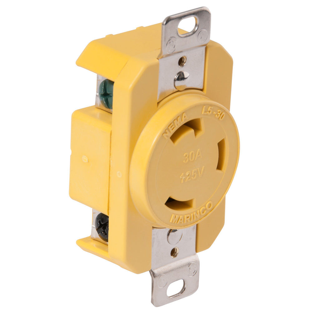 Marinco 305CRR 30A Receptacle - Yellow - 125V [305CRR]