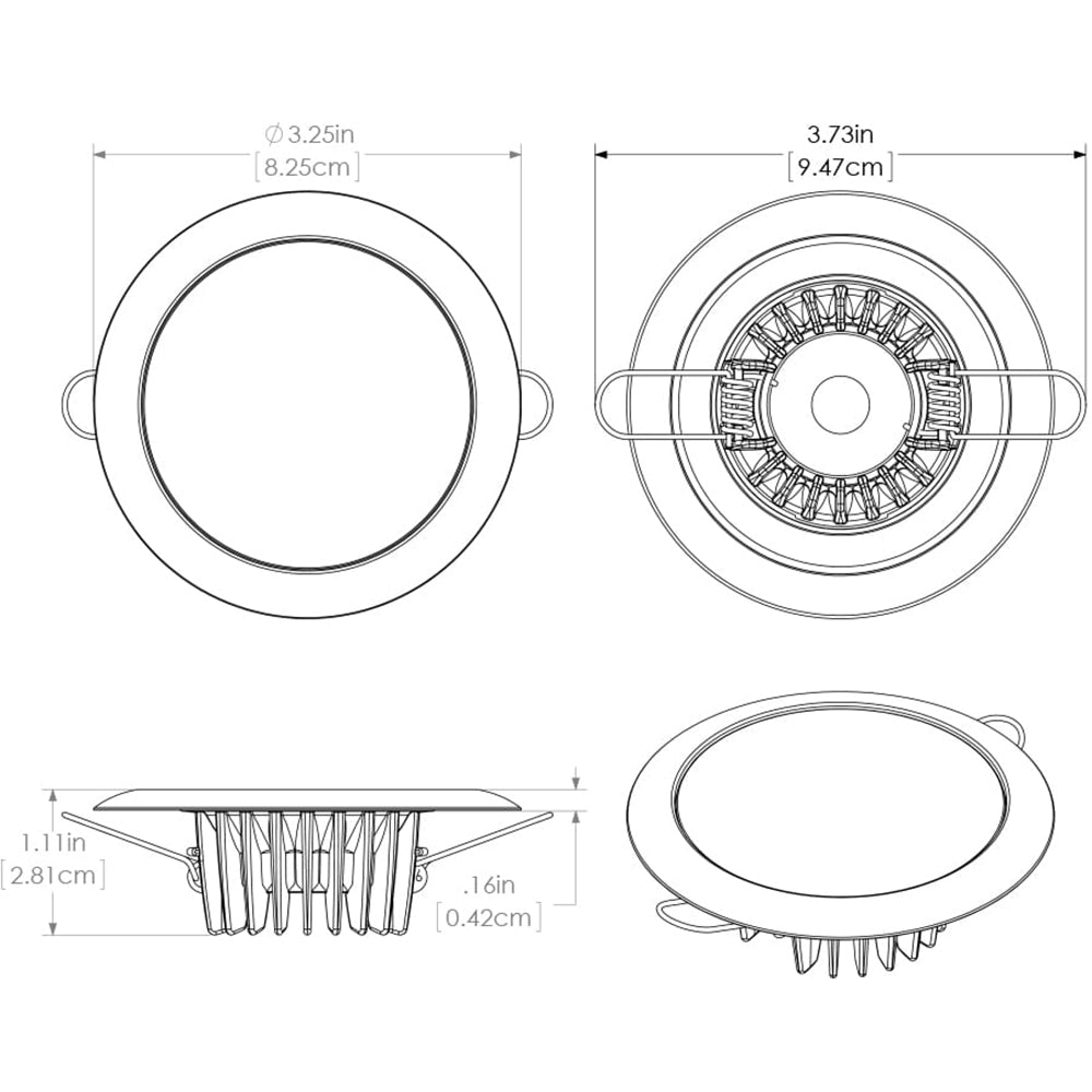 Lumitec Mirage Flush Mount Down Light Spectrum RGBW - Glass Bezel [113197]