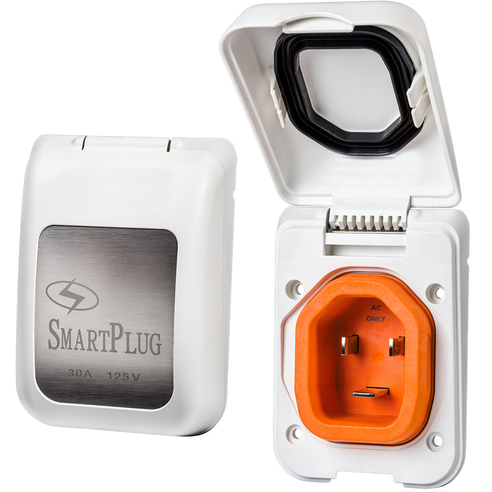 SmartPlug 30 AMP Male Non-Metallic Inlet Cover - White [BM30PW]