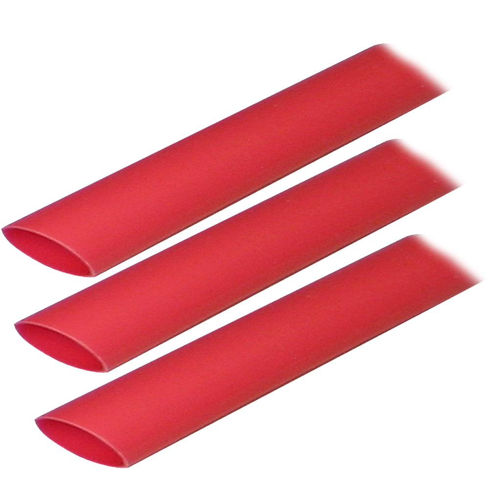 Ancor Adhesive Lined Heat Shrink Tubing (ALT) - 3/4" x 3" - 3-Pack - Red [306603]