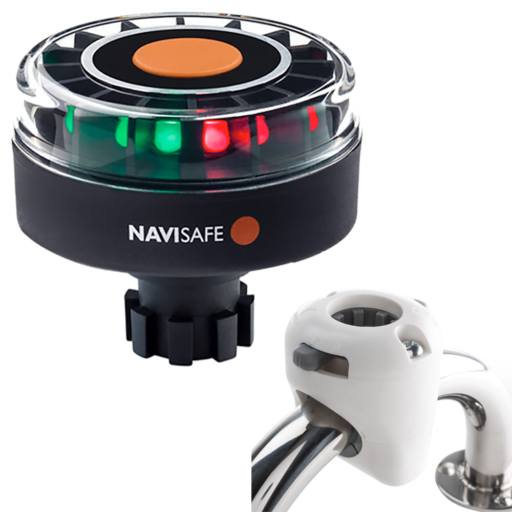 Navisafe Navilight Tricolor 2NM w/Navibolt Base  Rail Mount - White [342KIT3]