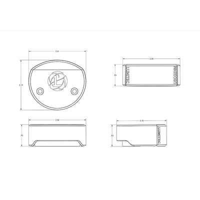 Lumitec Surface Mount Navigation Light - Composite - Starboard Green [101597]