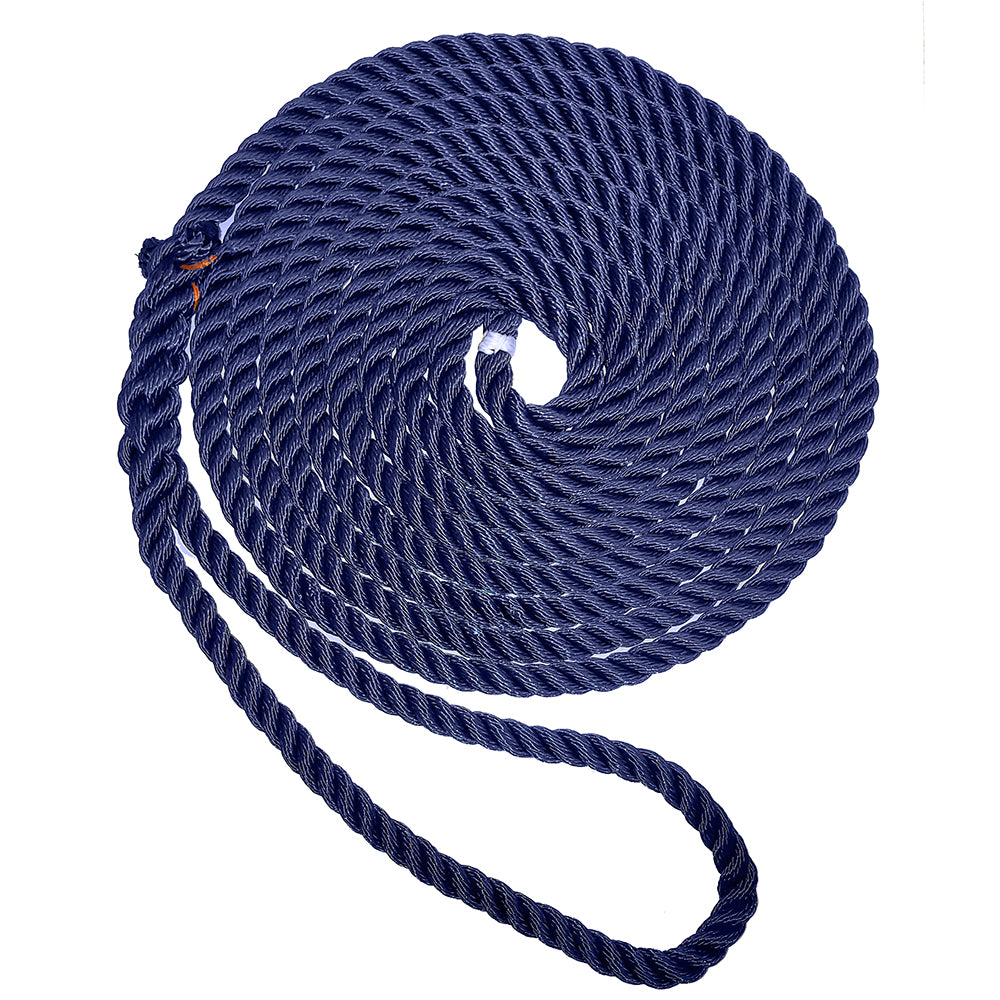 New England Ropes 3/8" Premium 3-Strand Dock Line - Navy Blue - 15 [C6053-12-00015]