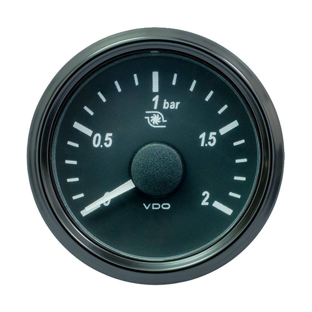VDO SingleViu 52mm (2-1/16") Turbo Pressure Gauge - 2 Bar - 0-180 Ohm [A2C3833490030]