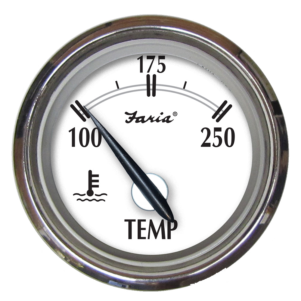 Faria Newport SS 2" Water Temperature Gauge - 100 to 250 F [25002]