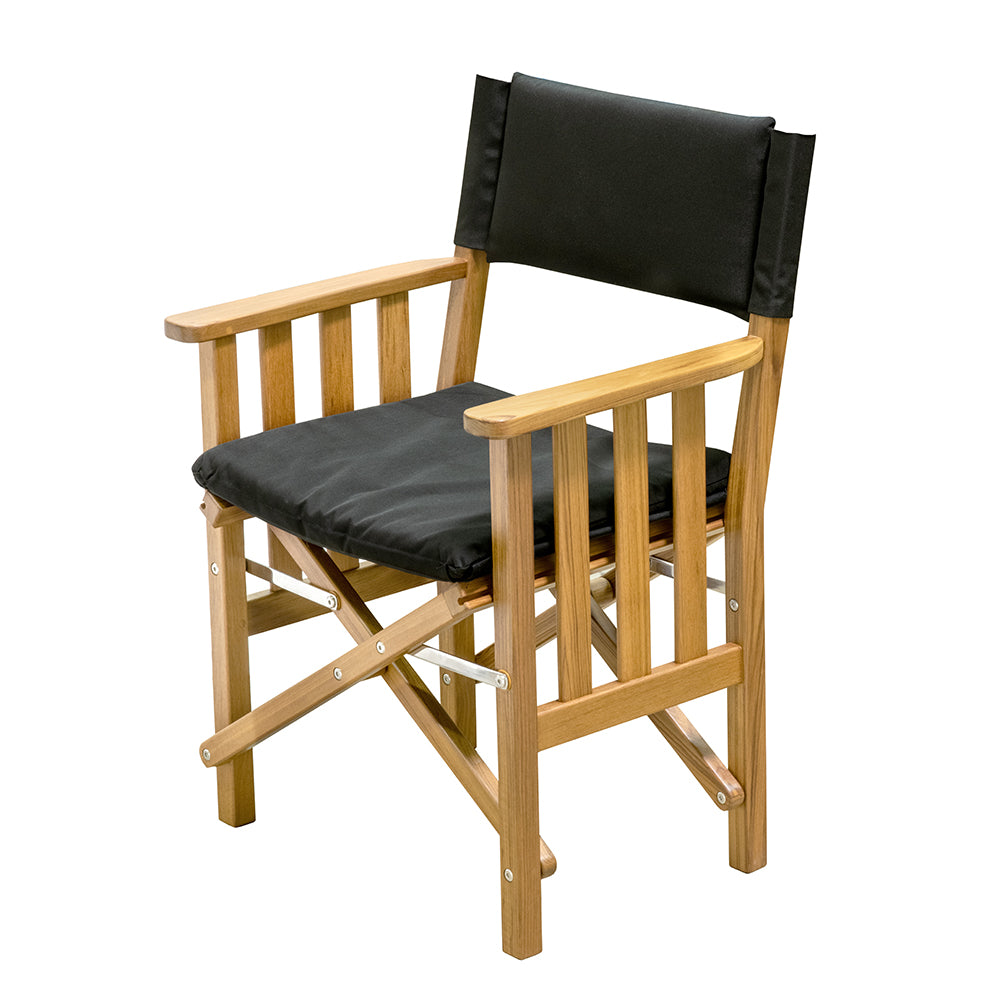 Whitecap Directors Chair II w/Black Cushion - Teak [61051]