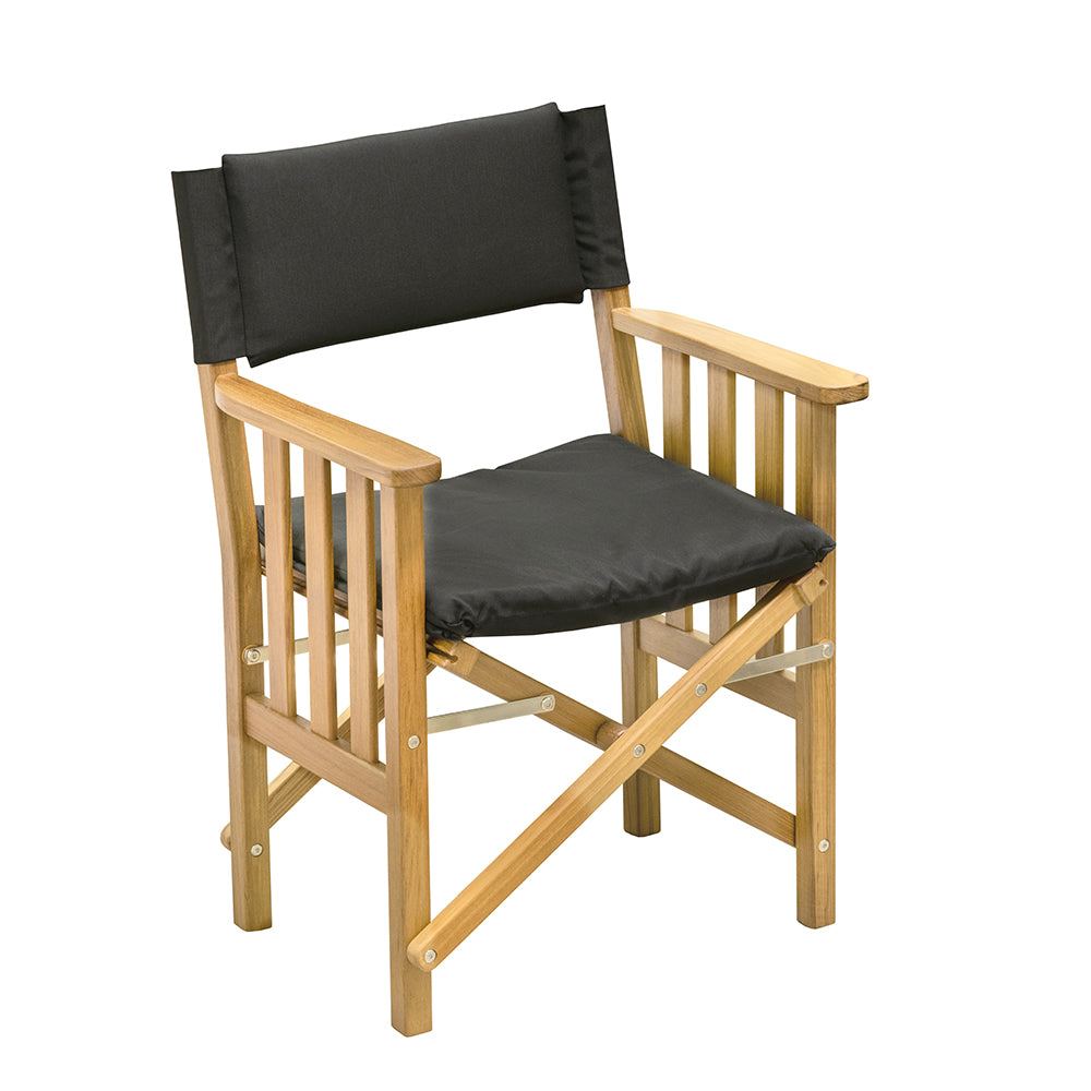 Whitecap Directors Chair II w/Black Cushion - Teak [61051]