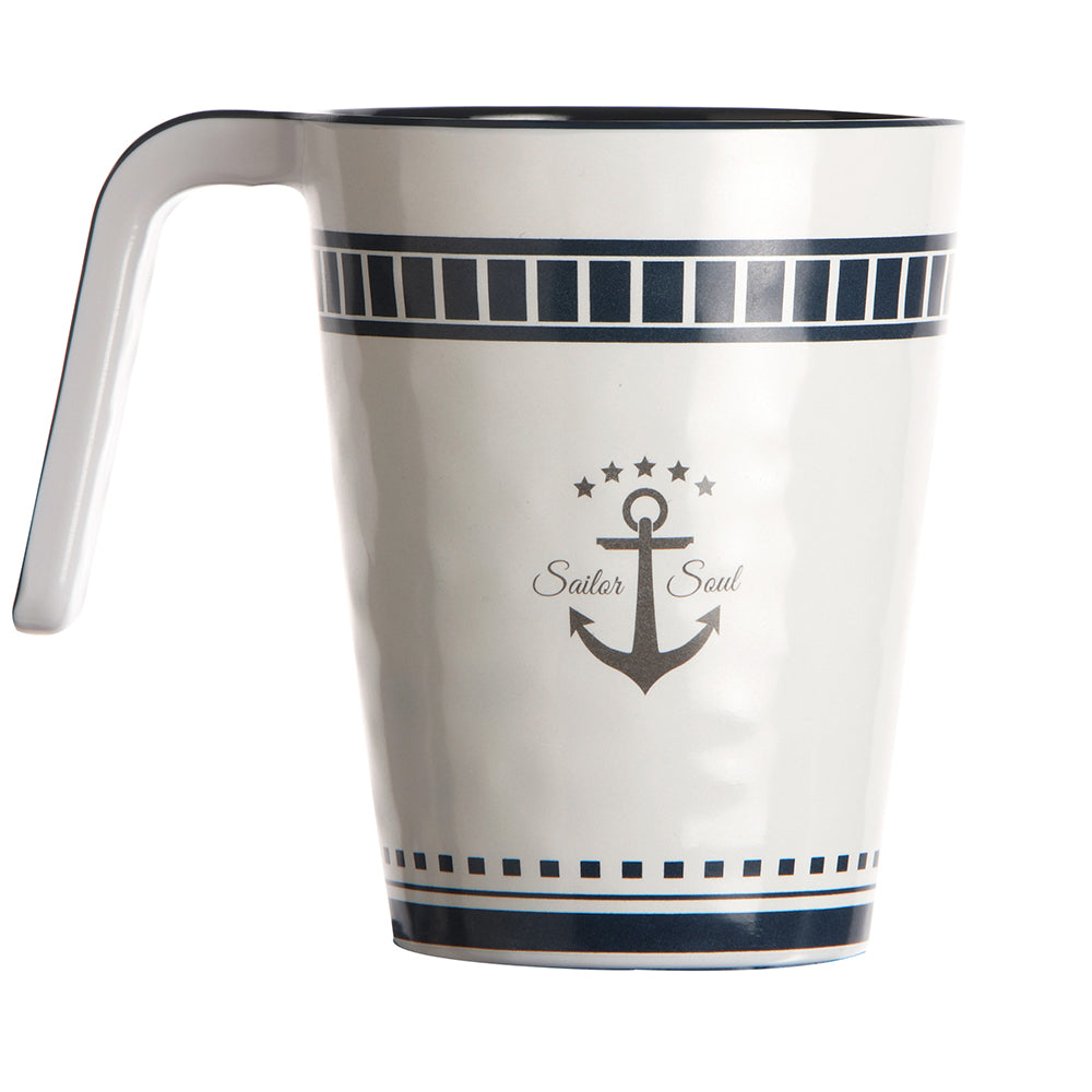 Marine Business Melamine Non-Slip Coffee Mug - SAILOR SOUL - Set of 6 [14004C]