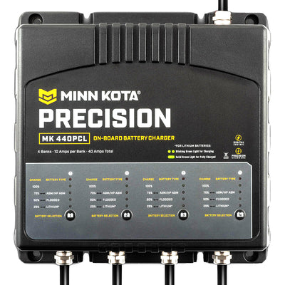 Minn Kota On-Board Precision Charger MK-440 PCL 4 Bank x 10 AMP LI Optimized Charger [1834401] - Themarineking