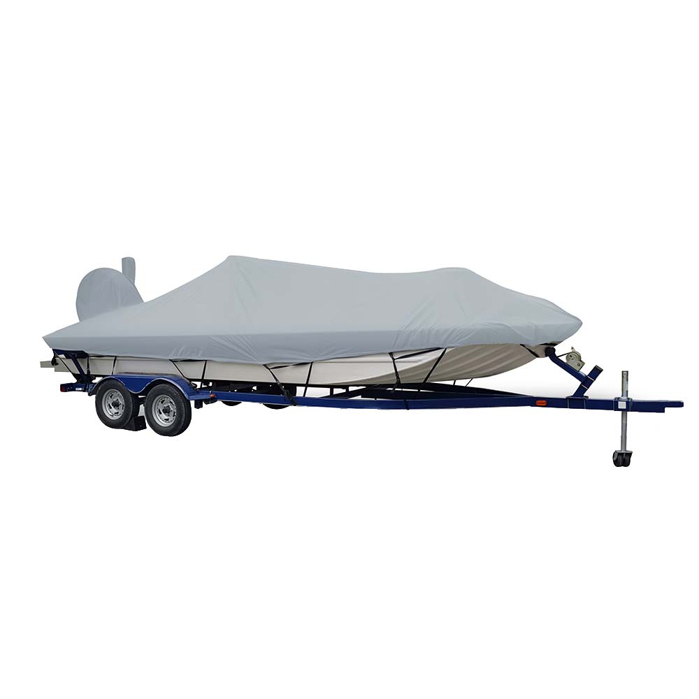 Carver Sun-DURA Extra Wide Series Styled-to-Fit Boat Cover f/20.5 Aluminum Modified V Jon Boats - Grey [71420XS-11]