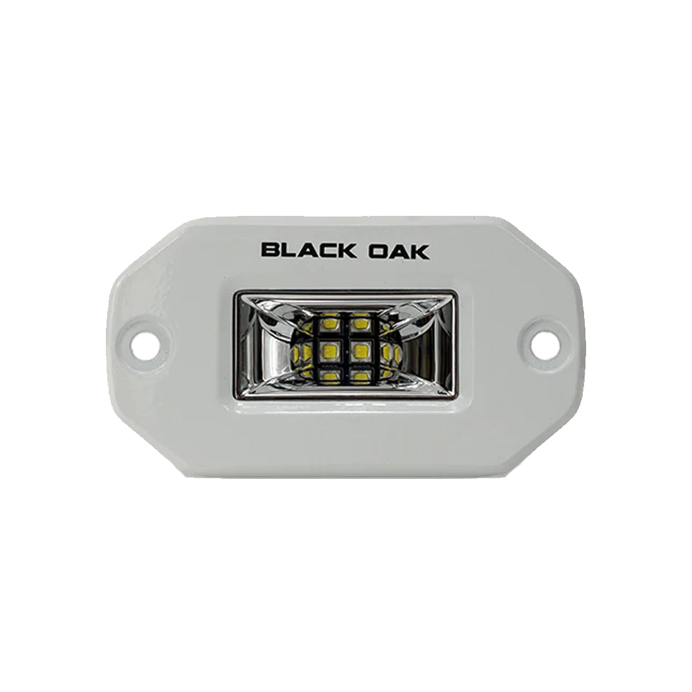 Black Oak 2" Marine Flush Mount Spreader Light - White Housing - Pro Series 3.0 [2FSL-SRPOD10CR]