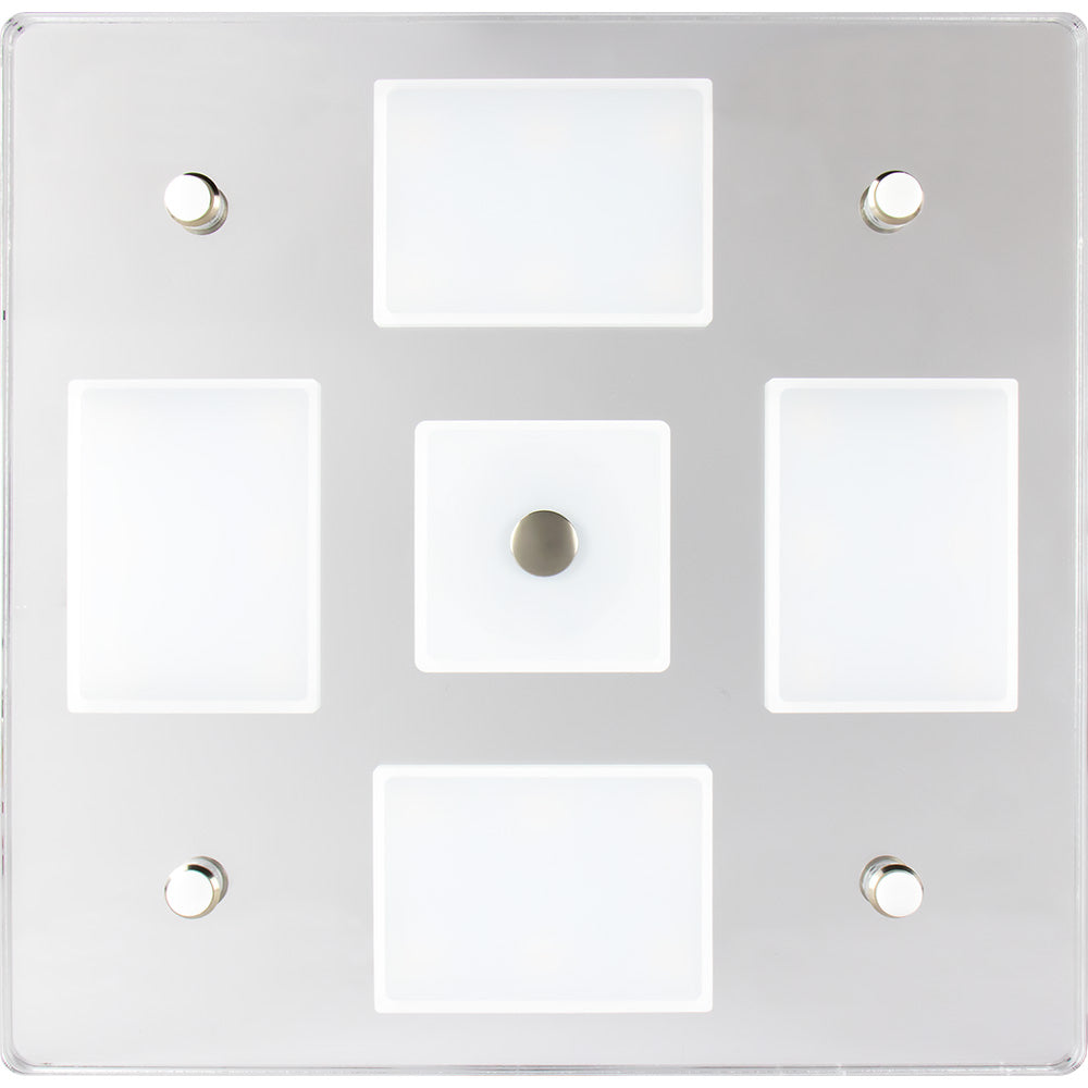 Sea-Dog Square LED Mirror Light w/On/Off Dimmer - White  Blue [401840-3]