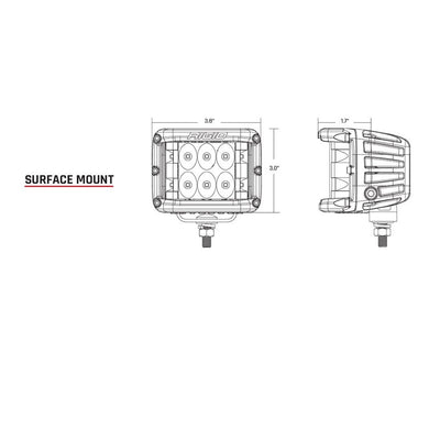 RIGID Industries D-SS Spot w/Amber Pro Lens - Pair [262214]